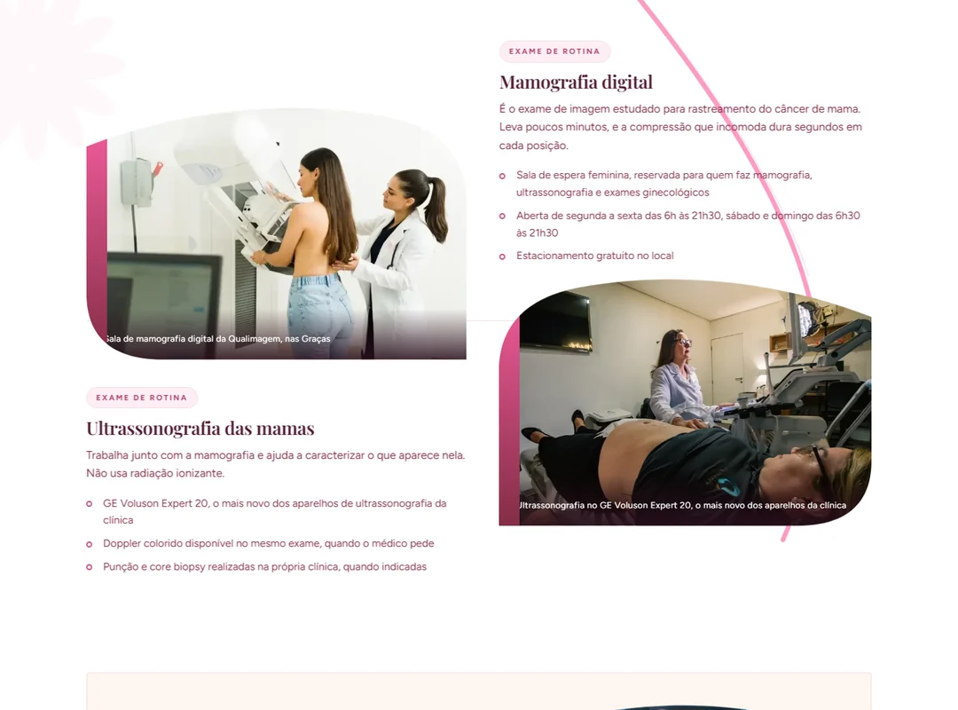 Como é o exame na clínica, com foto real do equipamento